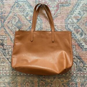 Cuyana Tan Leather Tote Bag
